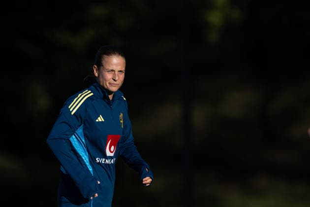 261006 Anna Anvegard of the Swedish women s national football team during a training session on October 6, 2026 in Stockholm. Photo: Emma Wallskog BILDBYRAN kod EW EW0714 fotboll football soccer fotball vm-kval kval fifa womens world cup qualifier qualifier träning practice training sverige sweden dam bbeng Copyright: EMMAxWALLSKOG BB261006EW014