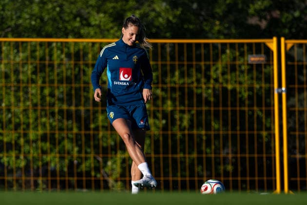 261006 Nathalie Björn of the Swedish women s national football team during a training session on October 6, 2026 in Stockholm. Photo: Emma Wallskog BILDBYRAN kod EW EW0714 fotboll football soccer fotball vm-kval kval fifa womens world cup qualifier qualifier träning practice training sverige sweden dam bbeng Copyright: EMMAxWALLSKOG BB261006EW028