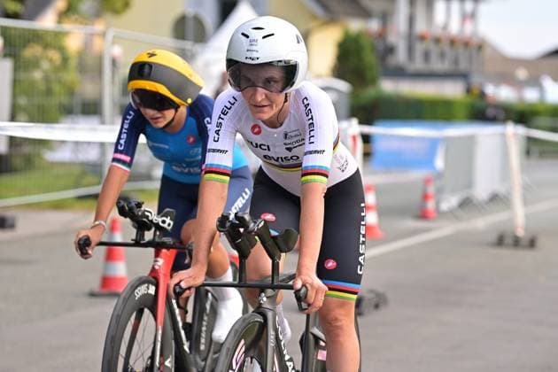 Italian Elisa Longo Borghini pictured during the time trial mixed relay elite race (44,2 km) at the cycling UEC Road European Championships, in Ljubljana, Slovenia Tuesday 6 October 2026. The UEC Road European Championships are taking place from 02 to 07 October in Ljubljana, Slovenia. DAVIDxPINTENS  x188931454x