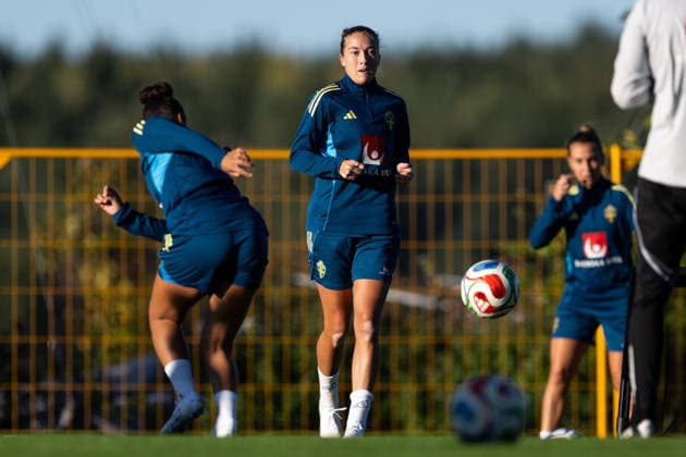 261006 Filippa Angeldahl of the Swedish women s national football team during a training session on October 6, 2026 in Stockholm. Photo: Emma Wallskog BILDBYRAN kod EW EW0714 fotboll football soccer fotball vm-kval kval fifa womens world cup qualifier qualifier träning practice training sverige sweden dam bbeng Copyright: EMMAxWALLSKOG BB261006EW042