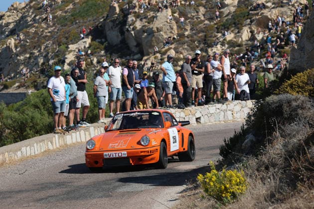 26eme Tour de Corse Historique 2026 - Corsica Competitors race during the first stage of the 26eme Tour de Corse Historique 2026 on the ES 01 Notre Dame de la Serra special stage in Calvi, Corsica, France on October 6, 2026. Photo by Shootpix ABACAPRESS.COM Calvi Corsica France  Copyright: xShootpix ABACAx