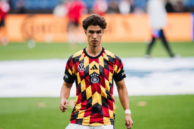U21, U 21 EM-Qualifikation: Deutschland - Georgien, 06.10.2026 Noah Darvich (Deutschland, 17); Fußball, EM-Qualifikation U 21, 10. Spieltag: Deutschland vs. Georgien am 06.10.2026, Bielefeld DFB REGULATIONS PROHIBIT ANY USE OF PHOTOGRAPHS AS IMAGE SEQUENCES AND OR QUASI-VIDEO. Copyright: xBEAUTIFULxSPORTS Tonhäuserx