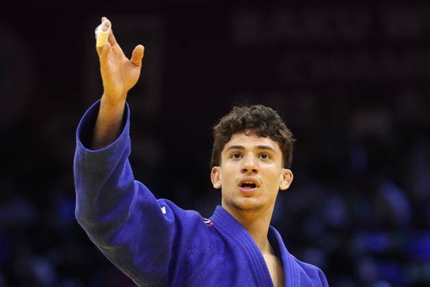 AZERBAIJAN, BAKU - OCTOBER 6, 2026: Dayyan Boulemtafes of France is seen after a bout in the men’s -73 kg category at the National Gymnastics Arena during the 2026 World Judo Championships. Mikhail Sinitsyn TASS  98874996