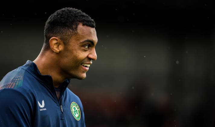 2027 UEFA Under 21 European Qualifier, Munster FA Turner s Cross, Cork 6 10 2026 Republic of Ireland vs England Ireland s David Okagbue David Okagbue 6 10 2026 Copyright: xx AC019849