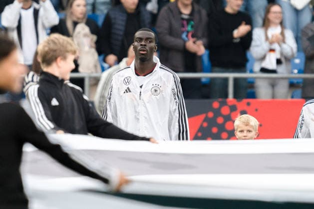 Deutschland: U21, U 21 EM-Qualifikation 2026 2027, Deutschland U21 vs. Georgien U21, Nationalmannschaft, DFB Länderspiel Dienstag 27.03.2026, Schüco Arena, Bielefeld Joshua Quarshie Copyright: xCelinaxLeiersx