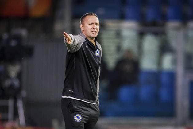 DOETINCHEM , 06-10-2026 , Stadion De Vijverberg , season 2026 2027 , EURO U21, U 21 Qualification football , match between Netherlands U21 and Bosnia and Herzegovina U21 , picture shows Bosnia and Herzegovina head coach Samir Muratovic Netherlands U21 - Bosnia and Herzegovina U21  x207981080x Copyright: