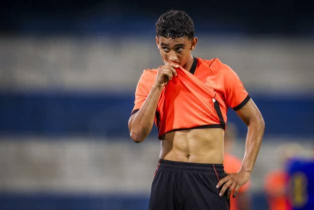 DOETINCHEM , 06-10-2026 , Stadion De Vijverberg , season 2026 2027 , EURO U21, U 21 Qualification football , match between Netherlands U21 and Bosnia and Herzegovina U21 , picture shows Netherlands player Ayoub Oufkir Netherlands U21 - Bosnia and Herzegovina U21  x207981168x Copyright: