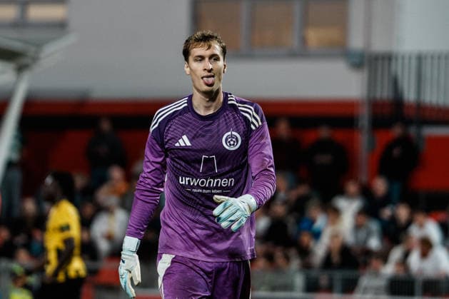 Gegentor, Frust, Julian Roloff (Grün-Weiß Brauweiler, 33), Mimik, Deutschland, Fußball, Herren - Mittelrheinpokal (FVM) Saison 2026 2027, 2. Runde: SV Grün - Weiß Brauweiler vs TSV Alemannia Aachen (Ulrich - Haberland - Stadion, Leverkusen) Copyright: xThiemoxRudolphx
