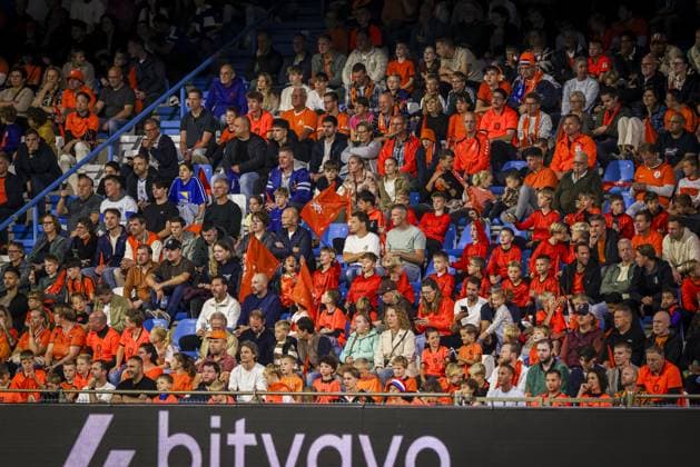 DOETINCHEM , 06-10-2026 , Stadion De Vijverberg , season 2026 2027 , EURO U21, U 21 Qualification football , match between Netherlands U21 and Bosnia and Herzegovina U21 , picture shows fans from the Netherlands Netherlands U21 - Bosnia and Herzegovina U21  x207981294x Copyright: