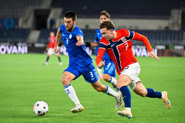 U21 European Championship Qualifier: Norway vs. Israel, Stavanger, October 6, 2026. The U21 European Championship qualifying soccer match between Norway and Israel at Lyse Arena in Stavanger. Photo by Carina Johansen, NTB, Stavanger, Norway. EDITORIAL USE ONLY. RESTRICTED USE FOR BETTING COMPANIES.  Copyright: xCarinaxJohansenx xNTBx