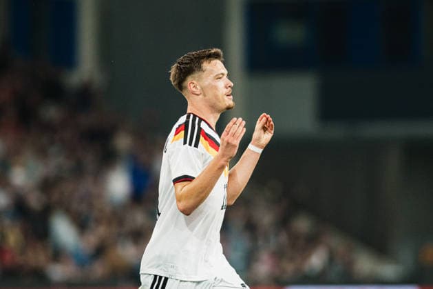 U21, U 21 EM-Qualifikation: Deutschland - Georgien, 06.10.2026 TOR, JUBEL zum 2:0 durch DÅ¾enan PejÄinoviÄ‡ (Deutschland, 11); Fußball, EM-Qualifikation U 21, 10. Spieltag: Deutschland vs. Georgien am 06.10.2026, Bielefeld DFB REGULATIONS PROHIBIT ANY USE OF PHOTOGRAPHS AS IMAGE SEQUENCES AND OR QUASI-VIDEO. Copyright: xBEAUTIFULxSPORTS Tonhäuserx