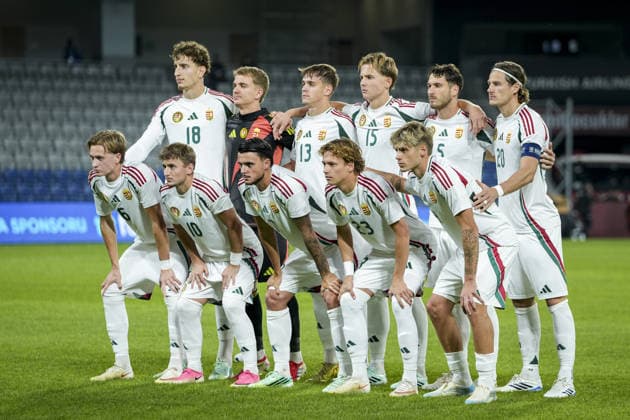 Turkiye U21, U 21 v Hungary U21 - UEFA European Under-21 ISTANBUL, TURKIYE - OCTOBER 6: Players of Hungary pose for team photos ahead of the UEFA European Under-21 Championship qualifiers Group H match between Turkiye and Hunagry at Basaksehir Fatih Terim Stadium in Istanbul, Turkiye, on October 6, 2026. Arife Karakum Anadolu Istanbul Turkey. Editorial use only. Please get in touch for any other usage.  Copyright: x2026xAnadoluxArifexKarakumx