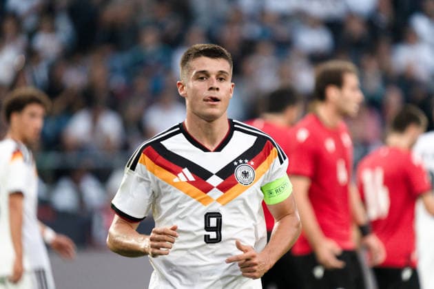 Deutschland: U21, U 21 EM-Qualifikation 2026 2027, Deutschland U21 vs. Georgien U21, Nationalmannschaft, DFB Länderspiel Dienstag 27.03.2026, Schüco Arena, Bielefeld Nicolo Tresoldi Copyright: xCelinaxLeiersx