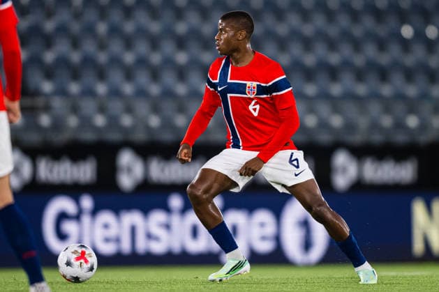 261006 Tobias Saliou Moi SÃ ne of Norway during the UEFA European Under-21 Qualifier football match between Norway and Israel on October 6, 2026 in Stavanger. Photo: Marius Simensen BILDBYRAN COP 238 bbeng em kvalifisering football fotball fotboll israel norge norway soccer U21, U 21 UEFA EURO, EM, Europameisterschaft,Fussball under-21 qualifiers Copyright: MARIUSxSIMENSEN BB261006BB660