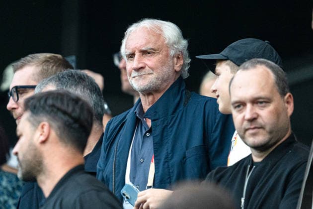 Deutschland: U21, U 21 EM-Qualifikation 2026 2027, Deutschland U21 vs. Georgien U21, Nationalmannschaft, DFB Länderspiel Dienstag 27.03.2026, Schüco Arena, Bielefeld Rudi Völler im Publikum Copyright: xCelinaxLeiersx