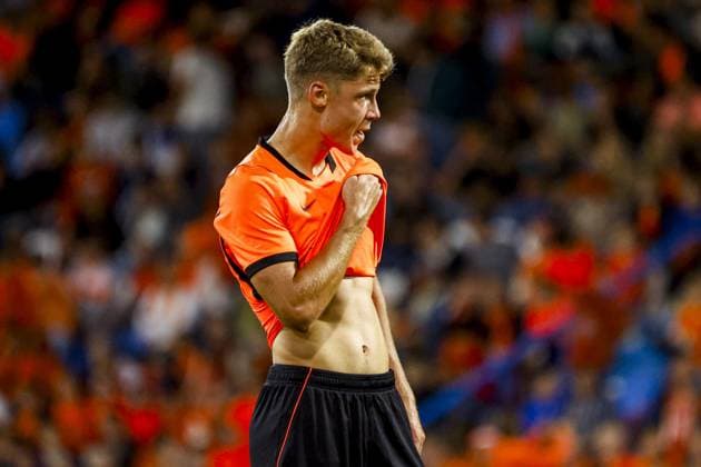 DOETINCHEM - Sean Steur of the Netherlands U21, U 21 during the European Championship, EM, Europameisterschaft Qualifier (Under 21) match between the Netherlands U21 and Bosnia and Herzegovina U21 at Stadion de Vijverberg on 06 October 2026 in Doetinchem, the Netherlands. WART BRINKERHOF ANP Europees Kampioenschap (Onder 21) 2026 27 xVIxANPxSportx xMarcelxterxBalsxIVx 571693690 originalFilename: 571693690.jpg