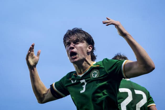2027 UEFA Under 21 European Qualifier, Munster FA Turner s Cross, Cork 6 10 2026 Republic of Ireland vs England Ireland s Conor McManus celebrates after he scores his sides 2nd goal of the match Conor McManus celebrates after he scores his sides 2nd goal of the match 6 10 2026  Copyright: xx NE1L0303