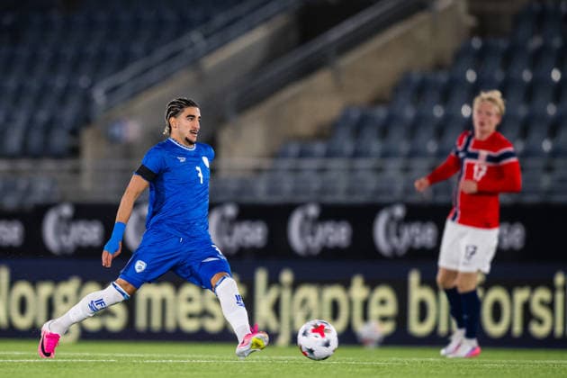 261006 Tay Abed of Israel during the UEFA European Under-21 Qualifier football match between Norway and Israel on October 6, 2026 in Stavanger. Photo: Marius Simensen BILDBYRAN COP 238 bbeng em kvalifisering football fotball fotboll israel norge norway soccer U21, U 21 UEFA EURO, EM, Europameisterschaft,Fussball under-21 qualifiers Copyright: MARIUSxSIMENSEN BB261006BB674