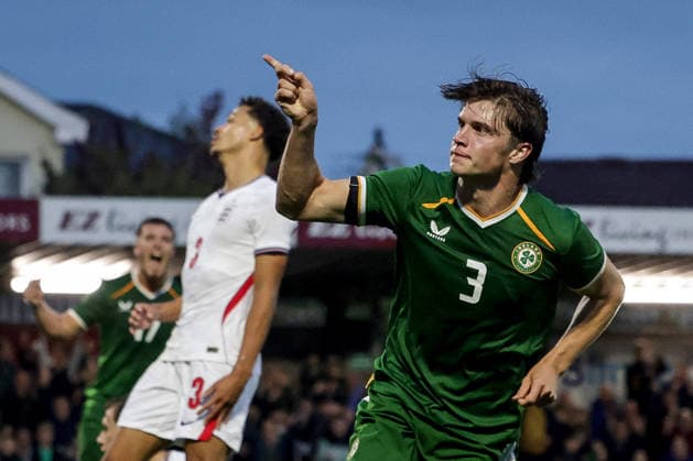 2027 UEFA Under 21 European Qualifier, Munster FA Turner s Cross, Cork 6 10 2026 Republic of Ireland vs England Ireland s Conor McManus celebrates after he scores his sides 2nd goal of the match Conor McManus celebrates after he scores his sides 2nd goal of the match 6 10 2026  Copyright: xx NE1L0102