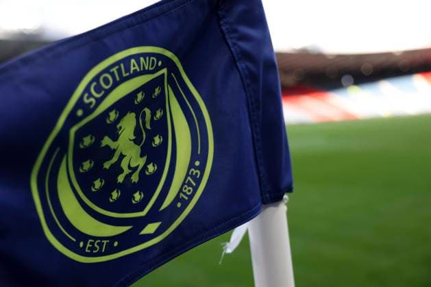 RECORD DATE NOT STATED 6th October 2026; Hampden Park, Glasgow, Scotland; UEFA Nations League Football, Scotland versus Slovenia; The Scotland crest on a corner flag at Hampden Park DavidxYoung