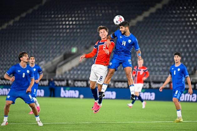 U21 European Championship Qualifier: Norway vs. Israel, Stavanger, October 6, 2026. The U21 European Championship qualifying soccer match between Norway and Israel at Lyse Arena in Stavanger. Photo by Carina Johansen, NTB, Stavanger, Norway. EDITORIAL USE ONLY. RESTRICTED USE FOR BETTING COMPANIES.  Copyright: xCarinaxJohansenx xNTBx