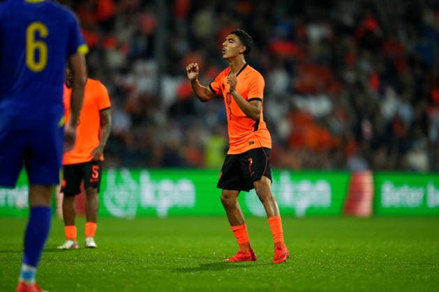 European Championship, EM, Europameisterschaft Qualifier: The Netherlands U21, U 21 v Bosnia and Herzegovina U21 Doetinchem - Ayoub Oufkir of The Netherlands U21 looks dejected during the eigth qualification round of the 2026 2027 European Championship Qualifier. The match is set between The Netherlands U21 and Bosnia and Herzegovina U21 at De Vijverberg on 6 October 2026 in Doetinchem, Netherlands. (Hero Images Yannick Verhoeven) Copyright: xYannickxVerhoevenx