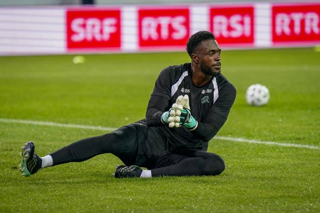 Fussball UEFA Nations League 2026 - 2027, 4. Spieltag - Schweiz vs Nordmazedonien - Thermoplan Arena (Luzern): Yvon Mvogo (Schweiz, 12) Copyright: xJOERANxSTEINSIEKx