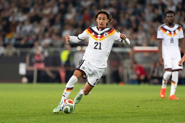 06.10.2026, GER, Deutschland U21, U 21 vs Georgien U21 Wael Mohya (Deutschland U21, 21) Einzelaktion; Ganzkörper Ganzkoerper ; Ball am Fuss; Bielefeld SchücoArena Bielefeld Deutschland Copyright: xnordphotoxGmbHx xChristianxSchulzex
