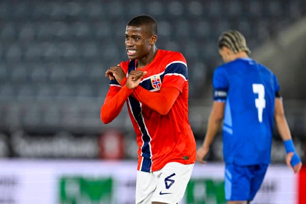 U21 European Championship Qualifier: Norway vs. Israel, Stavanger, October 6, 2026. Tobias Saliou Moi Sene scores during the European Championship qualifying match in soccer between Norway and Israel at Lyse Arena in Stavanger. Photo: Carina Johansen, NTB, Stavanger, Norway. EDITORIAL USE ONLY. RESTRICTED USE FOR BETTING COMPANIES  Copyright: xCarinaxJohansenx xNTBx