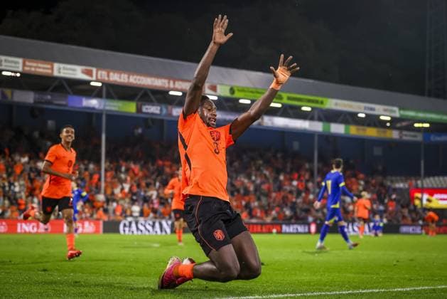 DOETINCHEM , 06-10-2026 , Stadion De Vijverberg , season 2026 2027 , EURO U21, U 21 Qualification football , match between Netherlands U21 and Bosnia and Herzegovina U21 , picture shows Netherlands player Lequincio Zeefuik scores the 2-0 Netherlands U21 - Bosnia and Herzegovina U21  x207982374x Copyright: