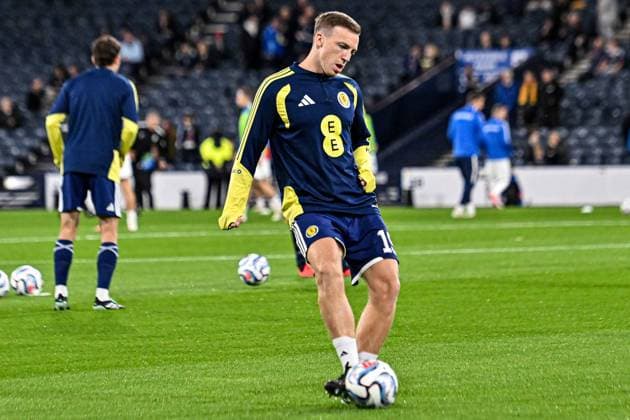 Scotland v Slovenia UEFA Nations League Lewis Ferguson of Scotland warms up during the UEFA Nations League match at Barclays Hampden, Glasgow 06 10 2026 UK Newspapers OUT Copyright: xJamiexJohnstonx FIL-24032-0033