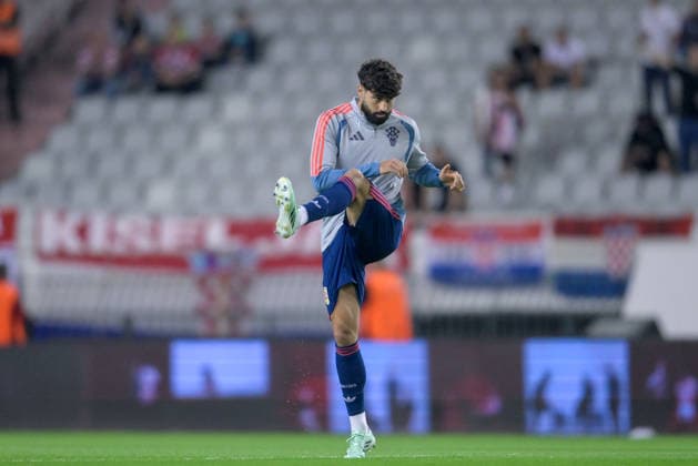 Croatia v Spain - UEFA Nations League 2026 27 Group A3 MD4 Josko Gvardiol of Croatia warms up prior to the UEFA Nations League 2026 27 group phase match between Croatia and Spain at Stadion Poljud on October 6, 2026 in Split, Croatia.  IgorxSoban PIXSELL