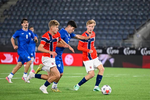 U21 European Championship Qualifier: Norway vs. Israel, Stavanger, October 6, 2026. The U21 European Championship qualifying soccer match between Norway and Israel at Lyse Arena in Stavanger. Photo by Carina Johansen, NTB, Stavanger, Norway. EDITORIAL USE ONLY. RESTRICTED USE FOR BETTING COMPANIES.  Copyright: xCarinaxJohansenx xNTBx