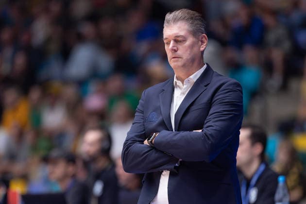 Frankfurt Skyliners - Siauliai Basketball, BKT EuroCup Headcoach Klaus Perwas (Skyliners). Spiel des BKT EuroCups zwischen den Frankfurt Skyliners und Siauliai Basketball am 6. Oktober 2026 in der Süwag Energie ARENA in Frankfurt am Main., Frankfurt am Main Hessen Deutschland Süwag Energie ARENA