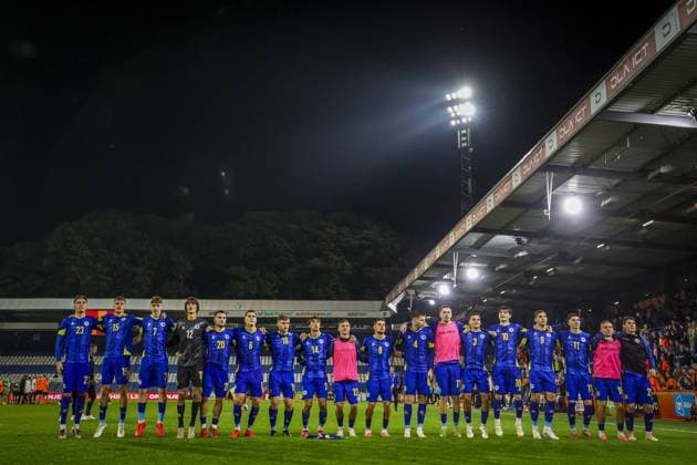 DOETINCHEM , 06-10-2026 , Stadion De Vijverberg , season 2026 2027 , EURO U21, U 21 Qualification football , match between Netherlands U21 and Bosnia and Herzegovina U21 , picture shows team Bosnia and Herzegovina U21 Netherlands U21 - Bosnia and Herzegovina U21  x207982902x Copyright: