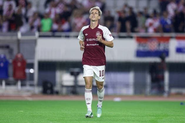 Croatia v Spain - UEFA Nations League 2026 27 Group A3 MD4 Dani Olmo of Spain warms up prior to the UEFA Nations League 2026 27 group phase match between Croatia and Spain at Stadion Poljud on October 6, 2026 in Split, Croatia.  SanjinxStrukic PIXSELL