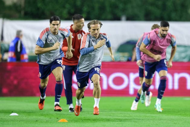 Croatia v Spain - UEFA Nations League 2026 27 Group A3 MD4 Luka Modric of Croatia warms up prior to the UEFA Nations League 2026 27 group phase match between Croatia and Spain at Stadion Poljud on October 6, 2026 in Split, Croatia.  SanjinxStrukic PIXSELL