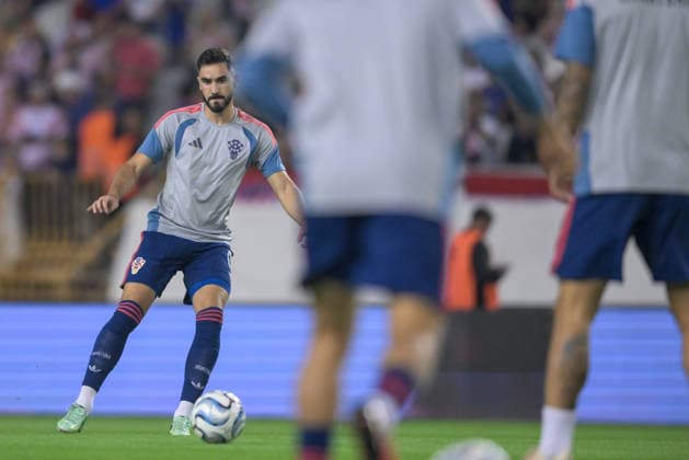 Croatia v Spain - UEFA Nations League 2026 27 Group A3 MD4 Josip Sutalo of Croatia warms up prior to the UEFA Nations League 2026 27 group phase match between Croatia and Spain at Stadion Poljud on October 6, 2026 in Split, Croatia.  IgorxSoban PIXSELL