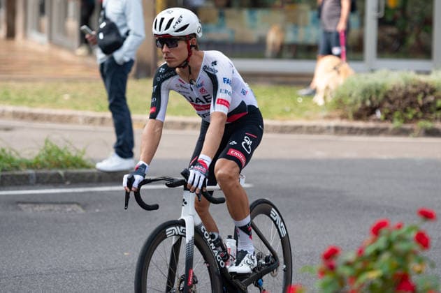 IPA89374615 - Benoit COSNEFROY, UAE TEAM EMIRATES XRG, at the start of the 2026 Tre Valli Varesine in Busto Arsizio, Italy, on October 6, 2026  Copyright: xSilviaxColombo IPAxSportx xx IPA89374615