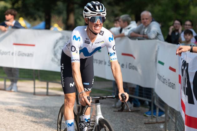 IPA89374881 - Juan Pedro LOPEZ PEREZ, Movistar Team, at the start of the 2026 Tre Valli Varesine in Busto Arsizio, Italy, on October 6, 2026  Copyright: xSilviaxColombo IPAxSportx xx IPA89374881
