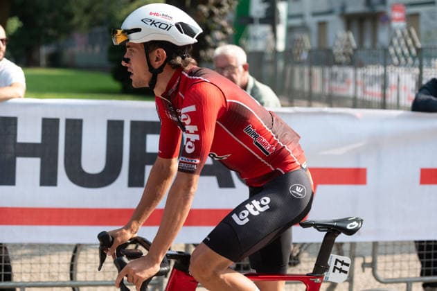 CYCLING - Road cycling, Rad, Radsport, Strasse - Tre Valli Varesine Photo by IPA ABACAPRESS.COM89374872 - Simone Gualdi, LOTTO INTERMARCHE, at the start of the 2026 Tre Valli Varesine in Busto Arsizio, Italy, on October 6, 2026 Varese Italy  Copyright: xIPAxSport ABACAx
