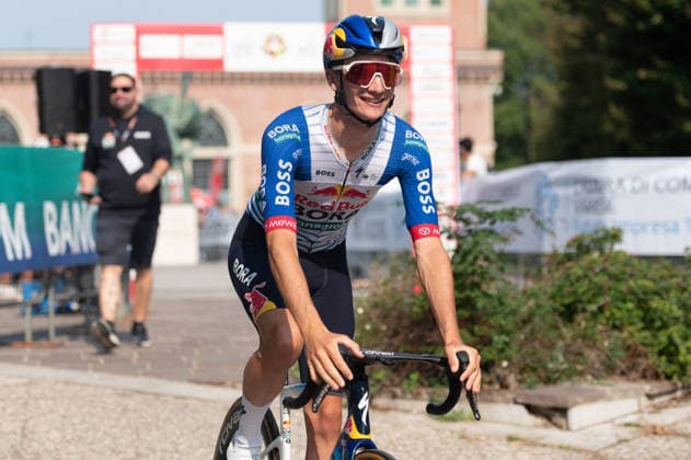 CYCLING - Road cycling, Rad, Radsport, Strasse - Tre Valli Varesine Photo by IPA ABACAPRESS.COM89374880 - Giulio Pellizzari, RED BULL-BORA-HANSGROHE, at the start of the 2026 Tre Valli Varesine in Busto Arsizio, Italy, on October 6, 2026 Varese Italy  Copyright: xIPAxSport ABACAx