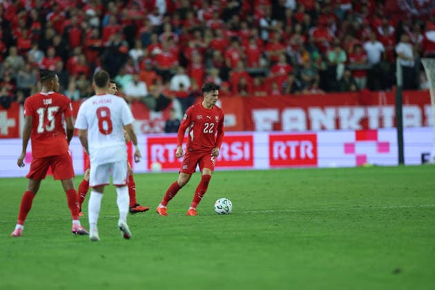 LUCERNE, SWITZERLAND - OCTOBER 06: Fabian Rieder (22, Switzerland) during the UEFA Nations League match between Switzerland and North Macedonia at thermoplan arena on October 6, 2026 in Lucerne, Switzerland. Copyright: xUrsxOttigerx xSPPx Sportspressphoto_SPR247216