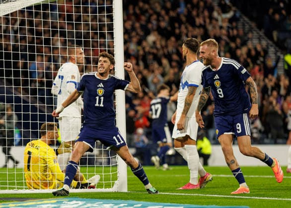 05.10.2026: Scotland v Slovenia: Ryan Christie of Scotland scores with a backheel and celebrates  Copyright: xWilliexVassx NINTCHDBPICT001113840334