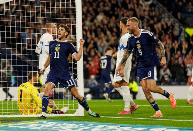 05.10.2026: Scotland v Slovenia: Ryan Christie of Scotland scores with a backheel and celebrates  Copyright: xWilliexVassx NINTCHDBPICT001113840618