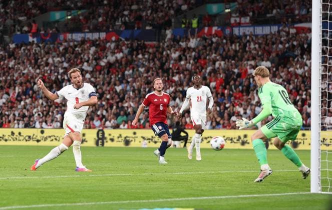 Harry Kane of England scores a goal to make the score 2-0 England v Czechia, UEFA Nations League, Football, Wembley Stadium, London, UK - 06 Oct 2026London Wembley Stadium United Kingdom  Copyright: xKieranxMcManus Shutterstockx 17188818ae