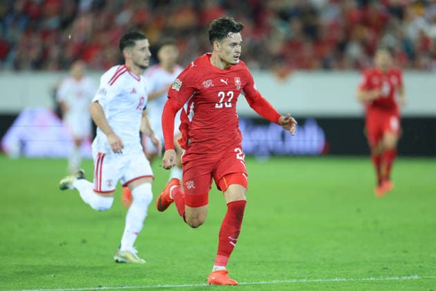 LUCERNE, SWITZERLAND - OCTOBER 06: Fabian Rieder (22, Switzerland) during the UEFA Nations League match between Switzerland and North Macedonia at thermoplan arena on October 6, 2026 in Lucerne, Switzerland. Copyright: xUrsxOttigerx xSPPx Sportspressphoto_SPR247267