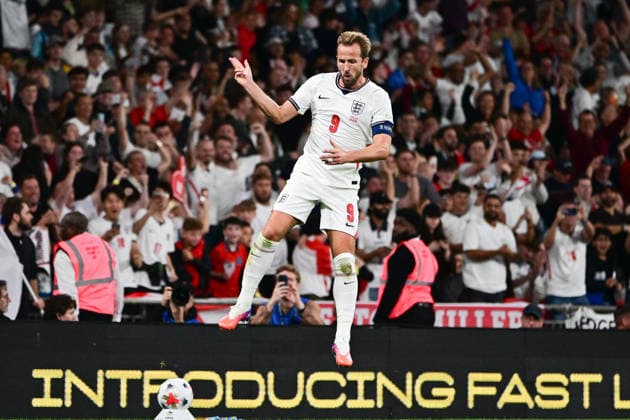 England v Czechia, UEFA Nations League GOAL England forward Harry Kane (9) scores a goal and celebrates 2-0 during the UEFA Nations League match between England and Czechia at Wembley Stadium, London, UK on 6 October 2026. London Wembley Stadium Greater London UK Editorial use only , Copyright: xDennisxGoodwinx PSI-24957-0036