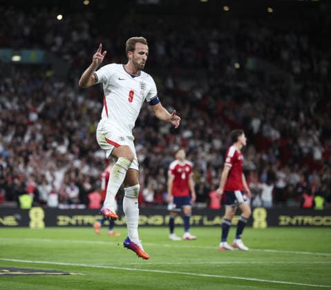 England v Czech Republic, UEFA Nations League, League A - Group 3 London, UK: England v Czech Republic, UEFA Nations League, League A - Group 3, Wembley Stadium. 6 October 2026 Photograph by Marc Aspland for The Times & The Sunday Times Harry Kane of England celebrates scoring his teams 2nd goal 2-0  Copyright: xMarcxAsplandx NINTCHDBPICT001113841778