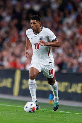 England v Czechia UEFA Nations League, Tuesday 6th October 2026: Jude Bellingham of England on the ball during the UEFA Nations League Group C Fixture between England and Czechia at Wembley Stadium, Wembley in London, England. (Photo by Alex Ferrelly Sports Press Photo) Copyright: xAlexxFerrelly SportsxPressxPhotox Sportspressphoto_SPR247280
